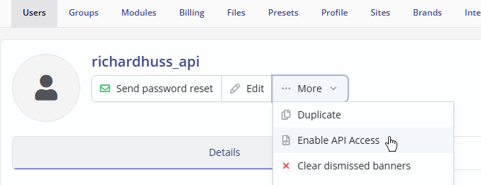 Enable API Access