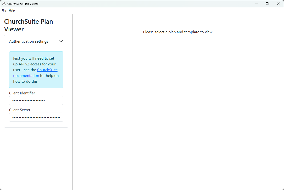 Enter Client Identifier and Client Secret